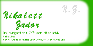 nikolett zador business card
